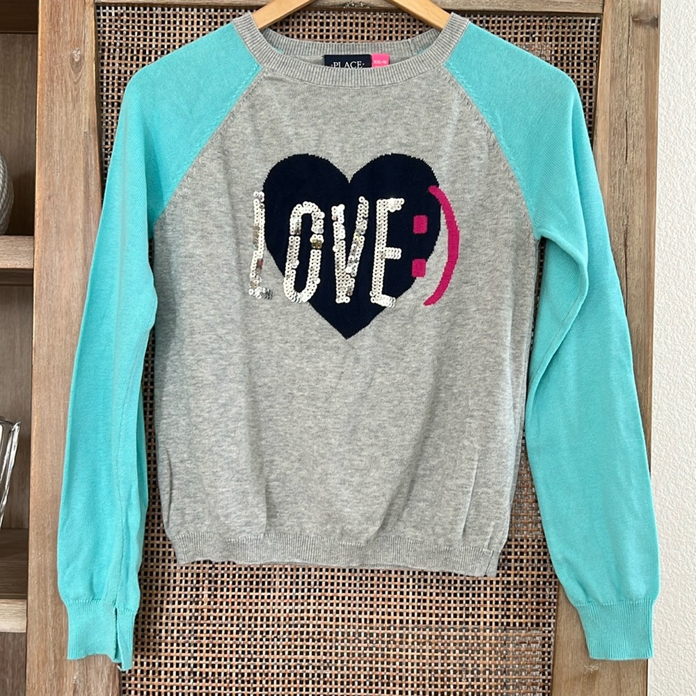 📫BUY 2 for $20📫 NWOT CHILDREN’S PLACE Long Sleeve LOVE Sequence Sweater xxl 16